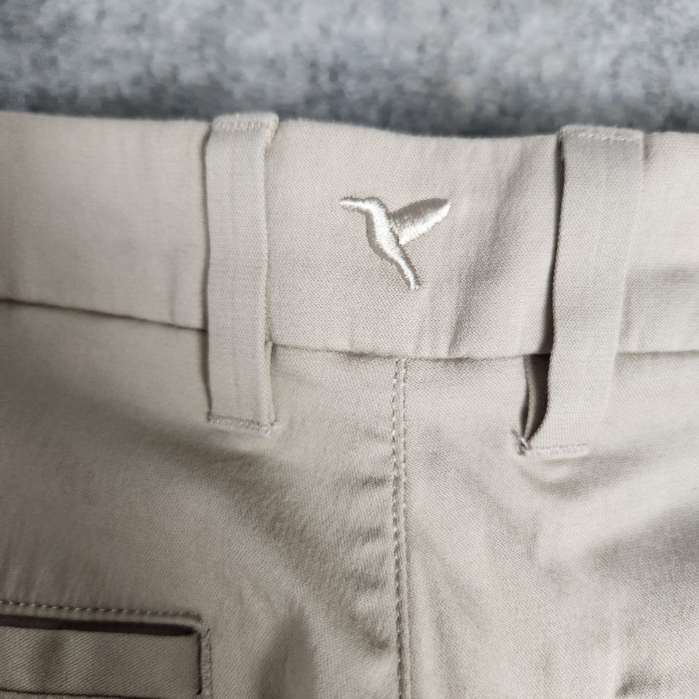 Birddogs Golf Pants Men 32x30 Khaki Beige Performance Chino‎ Stretch Zip Pocket - Picture 3 of 7